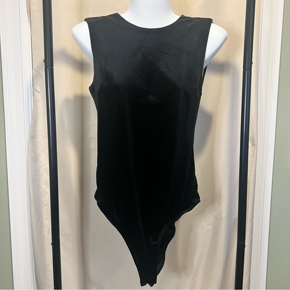Zara Velvet Asymmetrical Bodysuit - Picture 2 of 4